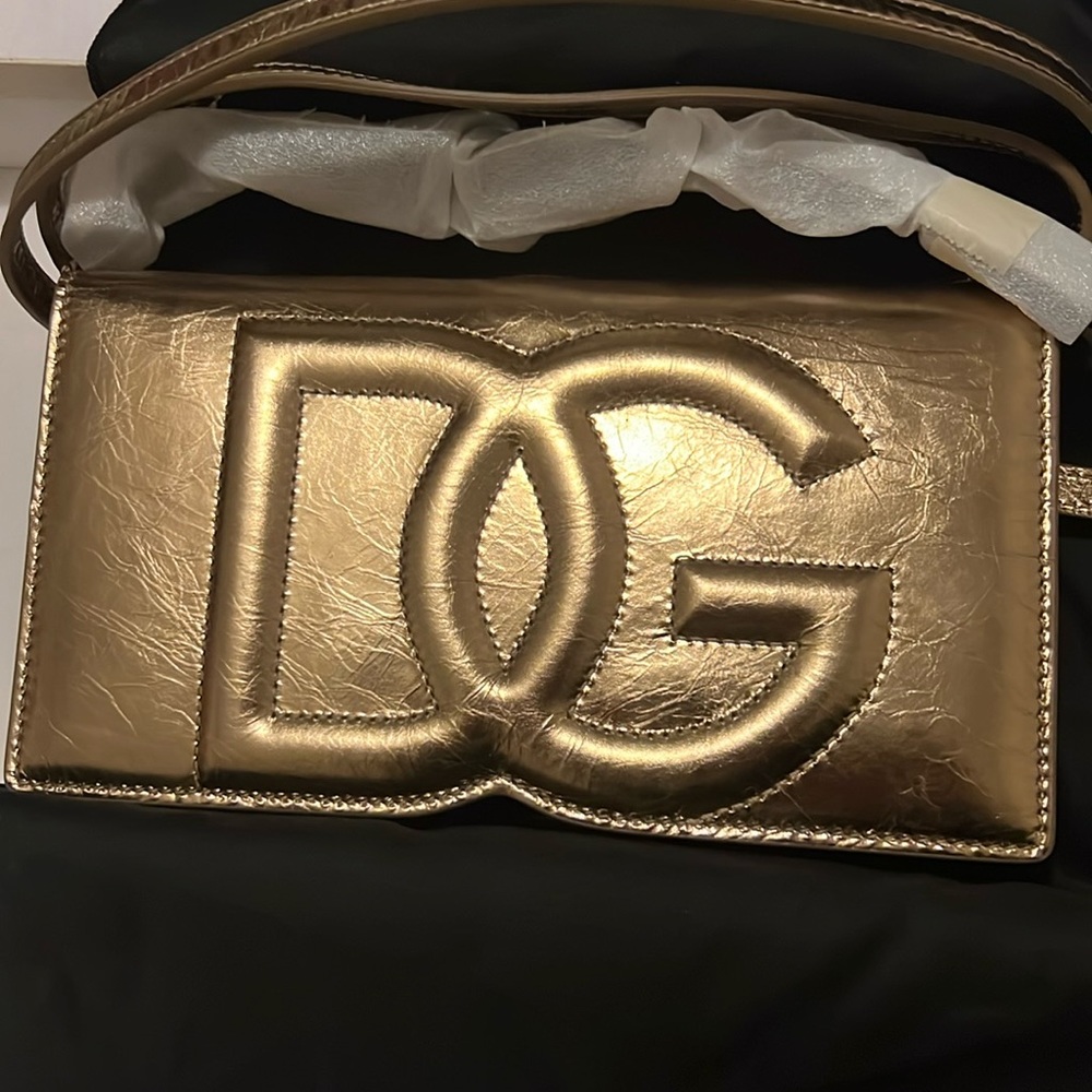DOLCE & GABBANA DG Logo Flap Metallic Wallet BRAND NEW IN BOX
